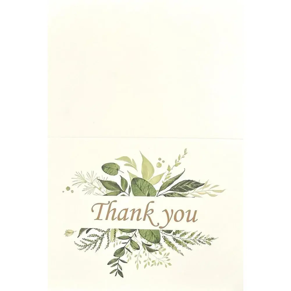4X6 Assorted Best Wishes Thank You Cards with Stickers & Brown Envelopes 24 Pack